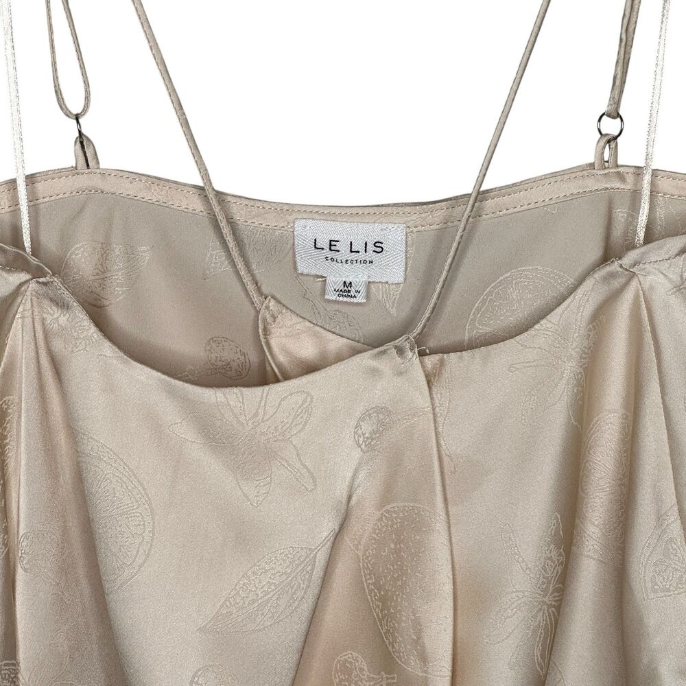 Le Lis Collection Satin Cowl Neck Camisole Top - Beige - Size M - Picture 5 of 10